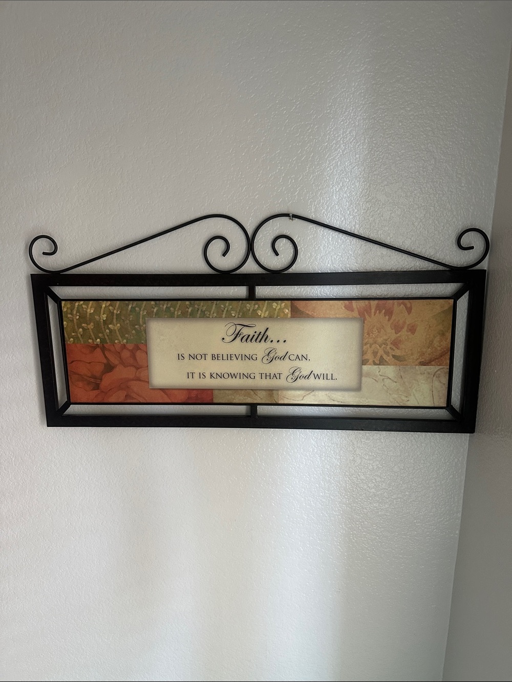 Faith Wall Sign in Black Frame with Earth-Tone Accents-brand new/never used - Picture 12 of 17
